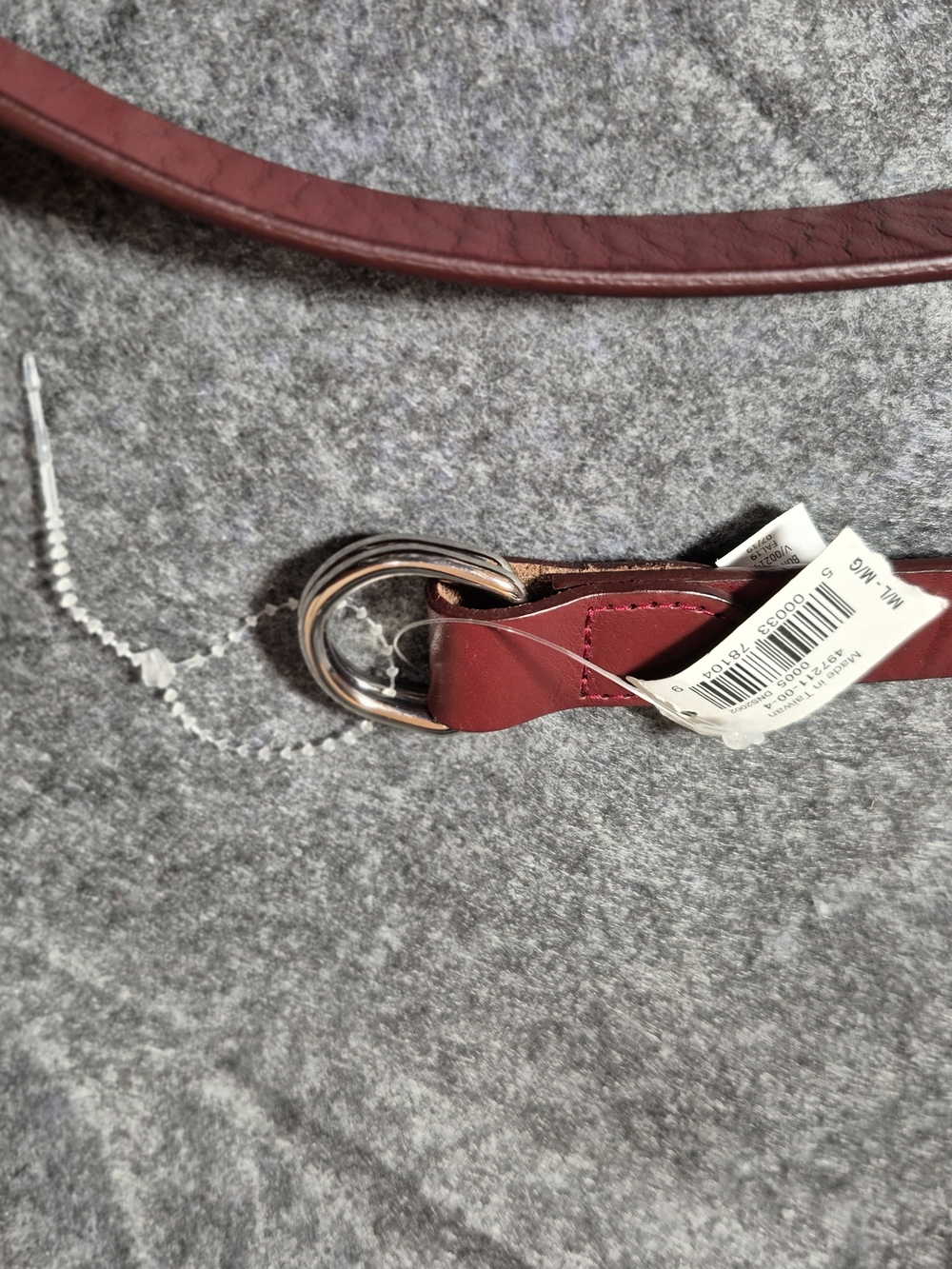GAP Women's Red Leather Double-Ring Belt